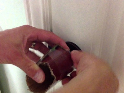 DIY Home made child proof door knob covers made out of cardboard - cost $0