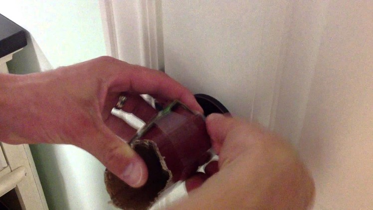 DIY Home made child proof door knob covers made out of cardboard - cost $0