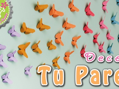 DIY: Mariposas Origami! para DECORAR tu pared!
