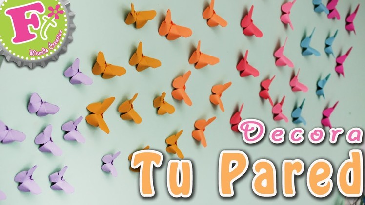 DIY: Mariposas Origami! para DECORAR tu pared!