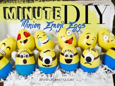 DIY Minion Emoji Decorated Eggs | 1 Minute DIY  | ANNEORSHINE