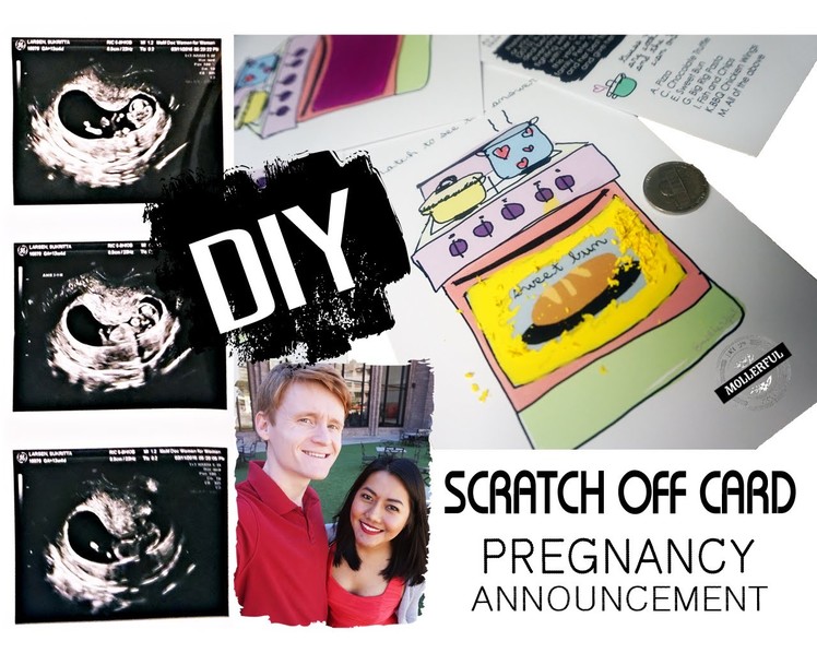 DIY Scratch Off Card-- Pregnancy Announcement Idea @Mollerful