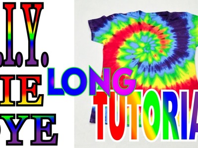 DIY Tie Dye Rainbow Spiral Shirt [Full Tutorial] Version 4