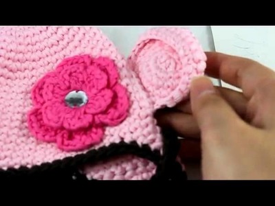 Flower Crochet Toddler Baby Hat Photography Prop HANDMADE Kid cap etm1w Pink