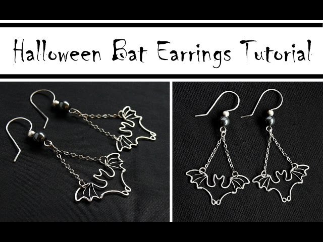 Halloween DIY Jewelry : Wire Wrapped Bat Earrings Tutorial