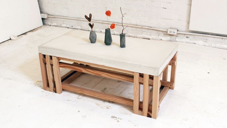 HomeMade Modern, Episode 15 -- DIY Concrete + Wood Coffee Table