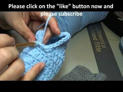 How to crochet baby slippers. Booties -   Crochet pantuflas de bebe Tambien en Espanol