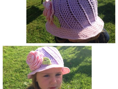 How to crochet sun hat (all sizes)
