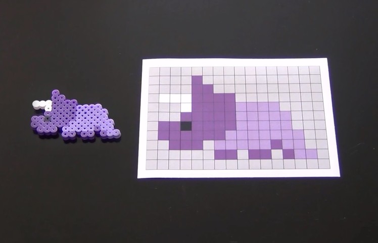 How to Make a Cute Perler Bead Triceratops