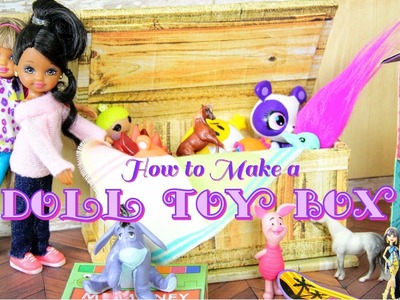 How to Make a Doll Toy Box, Tack Box, Coffee Table, Trunk - Doll Crafts