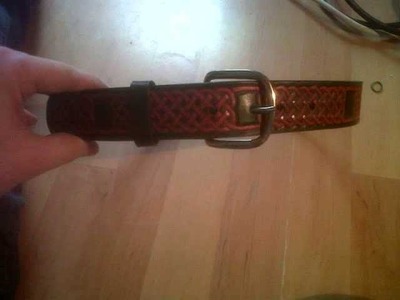Leather craft, celtic knotwork belt, by jack moulder