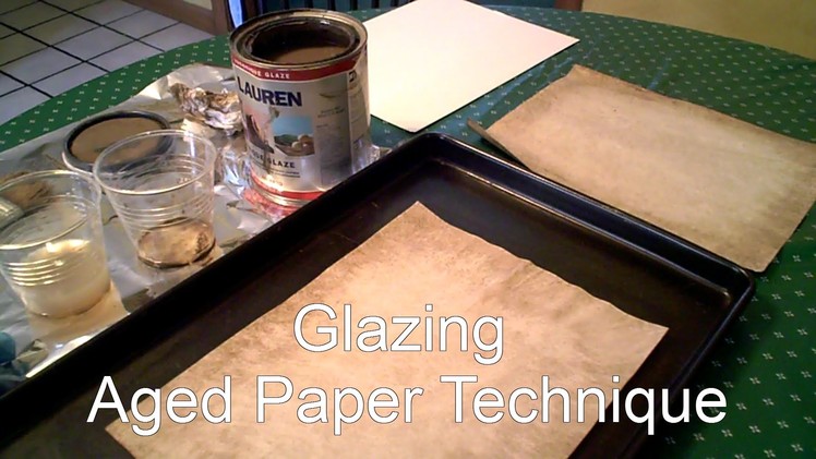 PAPER AGING TECHNIQUE using GLAZE PAINT Craft project journal ideas.