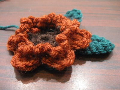 Petite Little Flower with Leaves - Crochet Tutorial