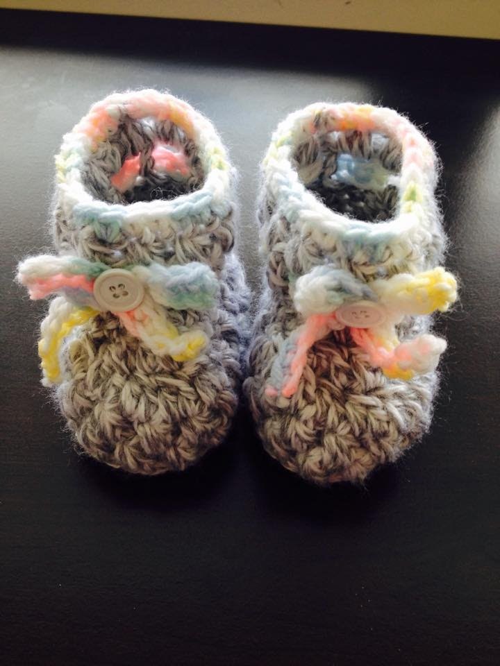 Puff stitch baby booties crochet Tamil