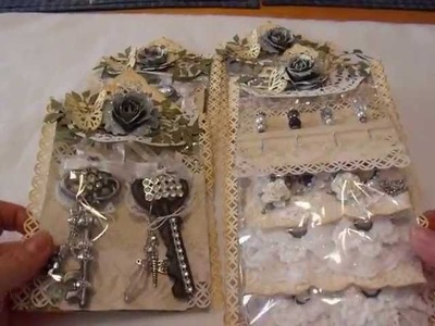 Scrapbook Embellishment Swap-Altered Bottle Caps & Keys, Stick Pins, and Flowers