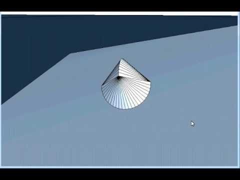 Simulation of a sphericon by PhysX