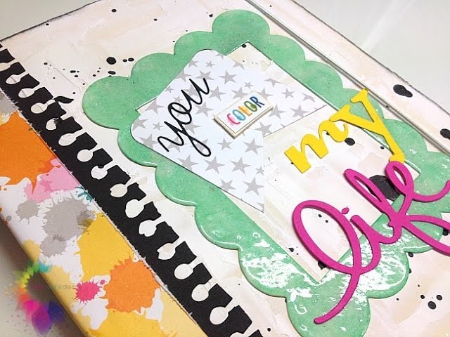 Workshop Scrapbooking: Mini Album "You Color My Life" with Bella BLVD Color Chaos Collection Paper