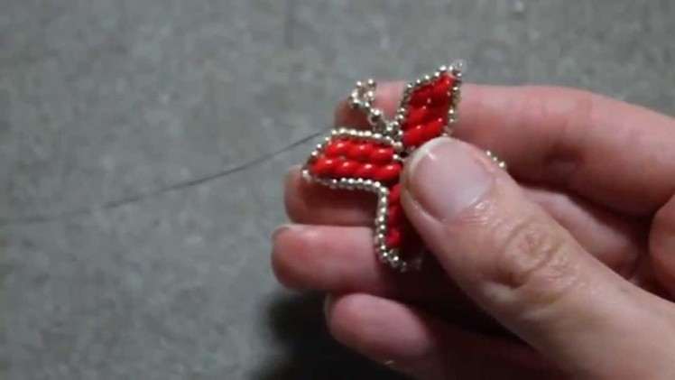 Beading tutorial DIY for beginners - Beaded butterfly with Superduo. Twin & seed beads