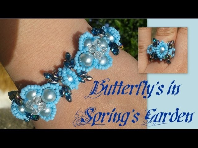 Butterflies in Spring Garden Bracelet Beading Tutorial by HoneyBeads1