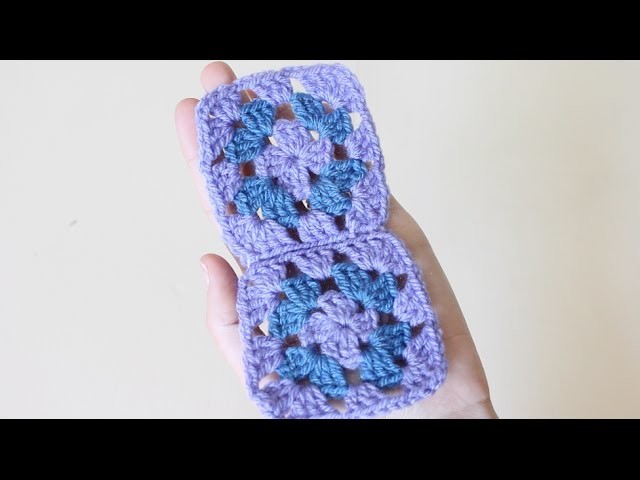 Crochet for beginners : Easy way to join granny squares using slip stitch method