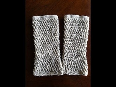 Crochet leg warmer with elastic at the top DIY tutorial