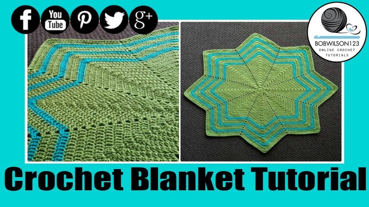 Crochet Waves 8 point Blanket