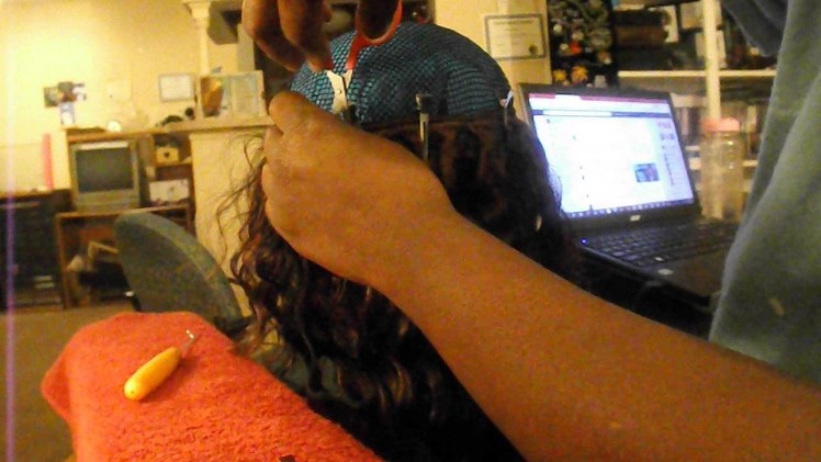 Crochet wig ( With track hair.weaving hair )
