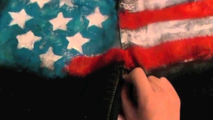 D.I.Y American Flag Shorts Tutorial Part 2