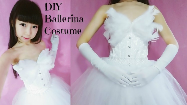 DIY - Ballerina Princess.White Swan Costume (no sew.easy)