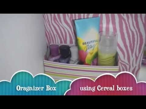 DIY Organizer Box Using Cereal Boxes