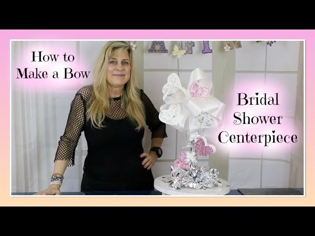 DIY Party Decoration Ideas | How to make a Bow and Wedding Bridal Shower Centerpiece DIY