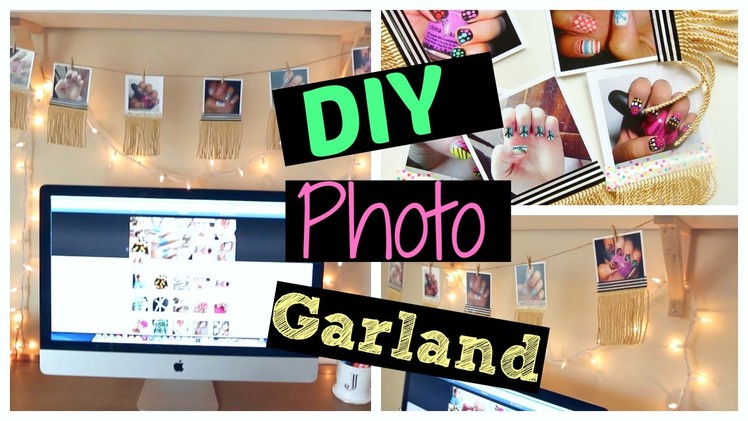 DIY Room Decor! Easy Photo Garland!!! | MissJenFABULOUS