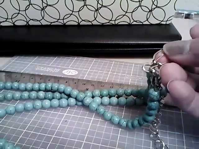 DIY Turquoise multi-strand necklace.