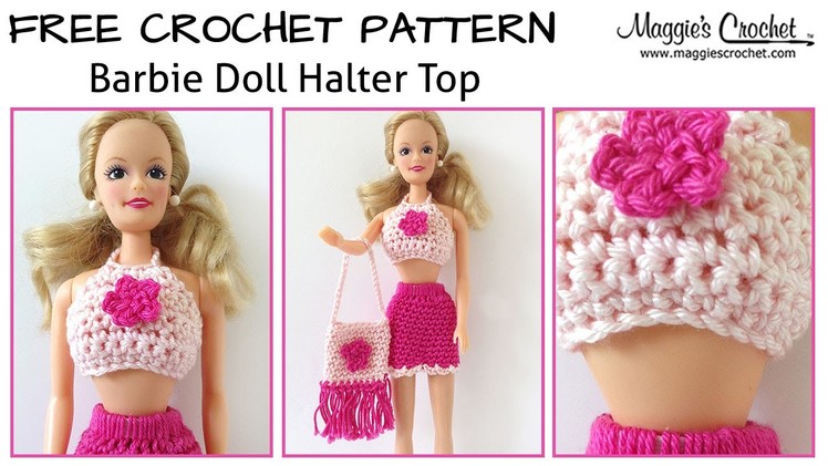 Doll Halter Top Free Crochet Pattern - Right Handed