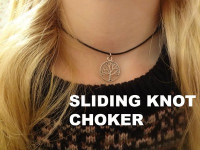 Easiest DIY Sliding Knot Choker Necklace (Optional Choker)