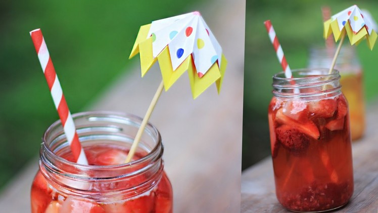 Easy Healthy iced tea with paper umbrella [DIY]
