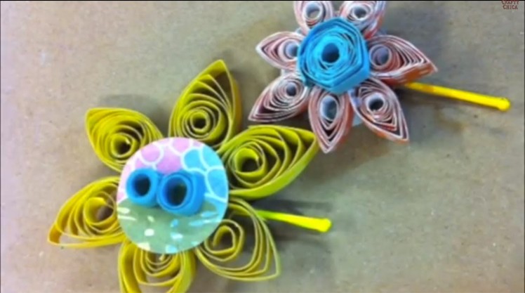 Guest KAYTE TERRY: DIY Quilled Paper Hair Pins || DIY Project