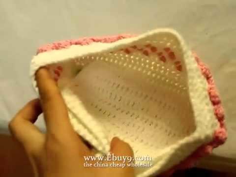 Handmade crochet baby diaper headband suit