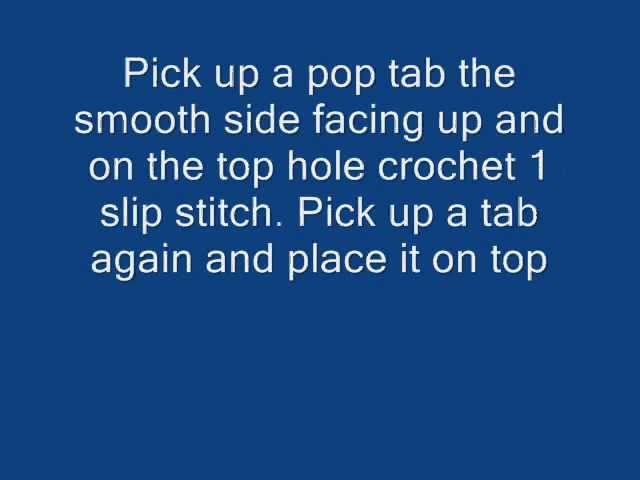 How to crochet a Pop tab cuff bracelet