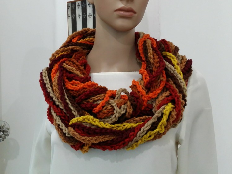 How To Crochet Scarf Tutorial Pattern #2 (Infinity Scarf)