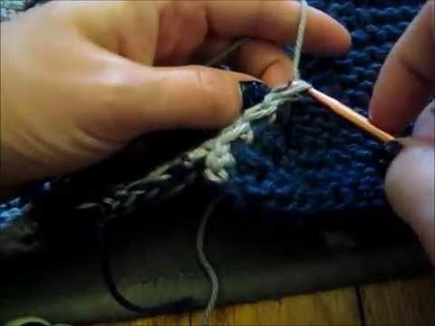 How to Join Knit Pieces with Flat Single Crochet