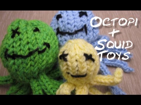 How to Knit Octopi and Squid Toys (on a loom)