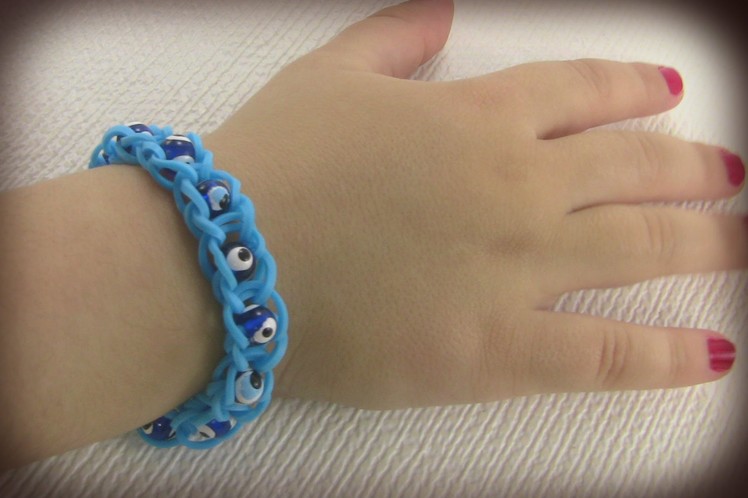 How to make blue bracelet with beads