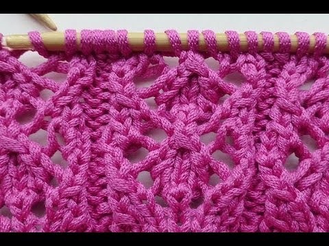Knit with eliZZZa * Knitting Stitch * Lace with diamond rib