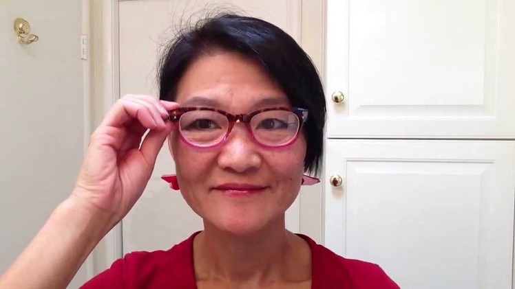 Origami earrings with new glasses