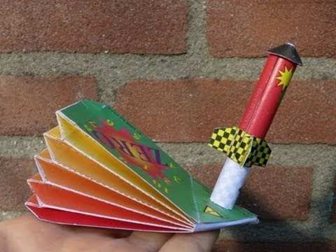 Papercraft - flying rocket - tutorial -dutchpapergirl