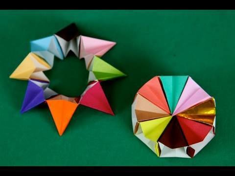 Ruota corona 8 pezzi origami Origami Magic Circle