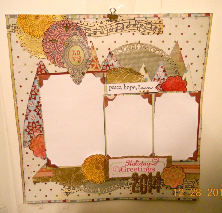 Simple one page scrapbook layout process