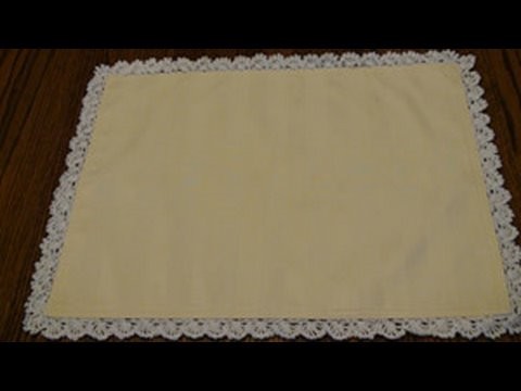 Thread Crochet Edging for Placemat - Blanket Stitch Crochet Geek