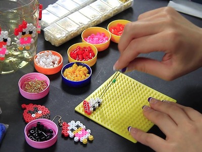 Video tutorial Orecchino Earrings Papera Pyssla Hama beads DIY Full HD 1080p ITA Paperina